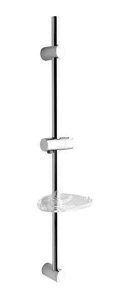 Sprchová tyč s mýdlenkou, posuvný držák, kulatá, 810mm, chrom 1206-06