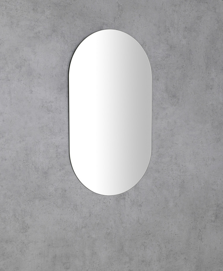 Zrcadlo s broušenou hranou oválné 40x70cm, CU free 22503