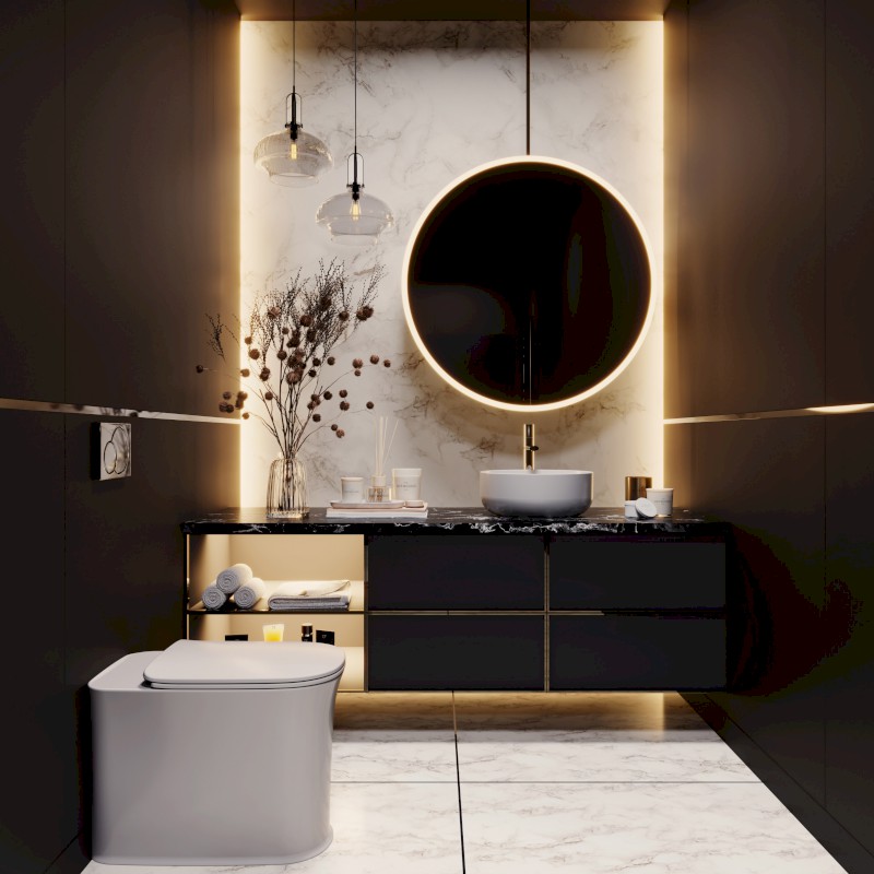 THE NEW YORKER WC mísa stojící, 36,5x60cm, spodní/zadní odpad, bílá 561801