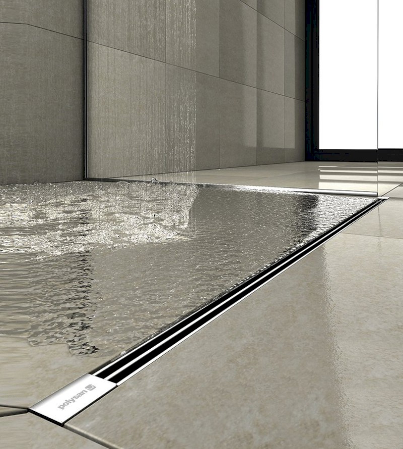 SLIM SPRING nerezový podlahový žlab s roštem, L.250-1200, DN50 SV120