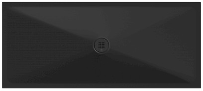 Keramická sprchová vanička, obdélník 160x70x2cm, černá mat 46160726