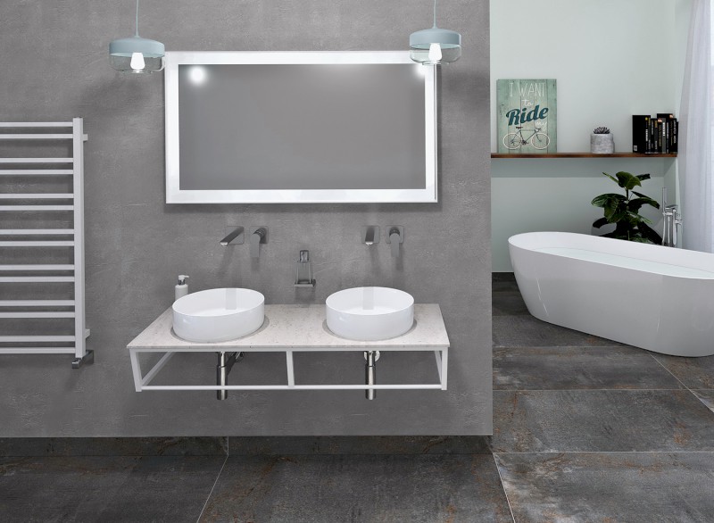 SKA deska Rockstone 1206x463mm, bílá mat SKA120-0101