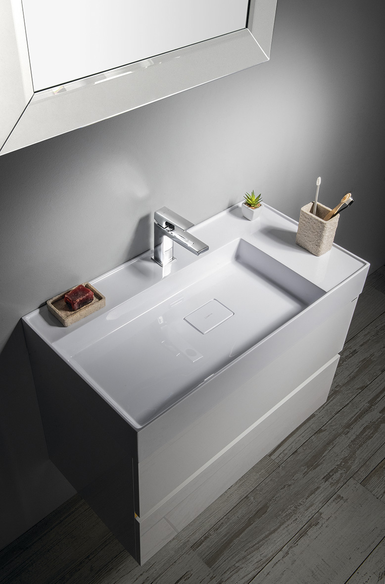 ODETTA umyvadlová skříňka 82x50x43,5cm, bílá lesk DT085-3030