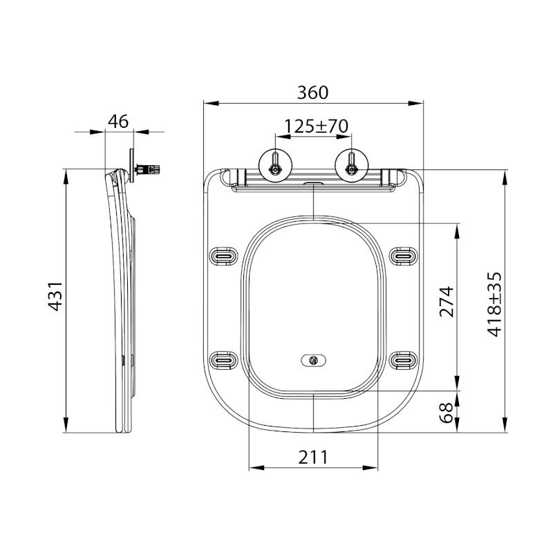 IMALA WC sedátko, SLIM, Soft Close, Easy Take, bílá PCS107