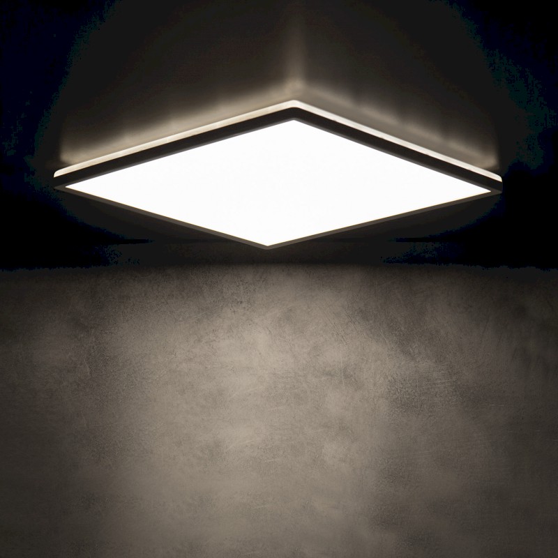 AZPO stropní LED svítidlo, 300x300mm, 17,5W, IP54, černá mat 31509