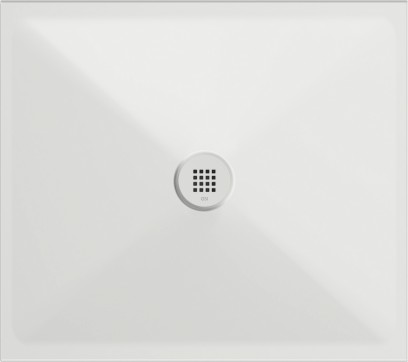 Keramická sprchová vanička, obdélník 90x80x2cm, bílá mat 46090809