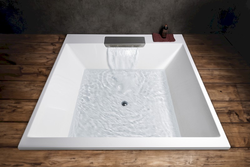 CAME FALLS čtvercová vana s konstrukcí 175x175x50cm, bílá 23611F