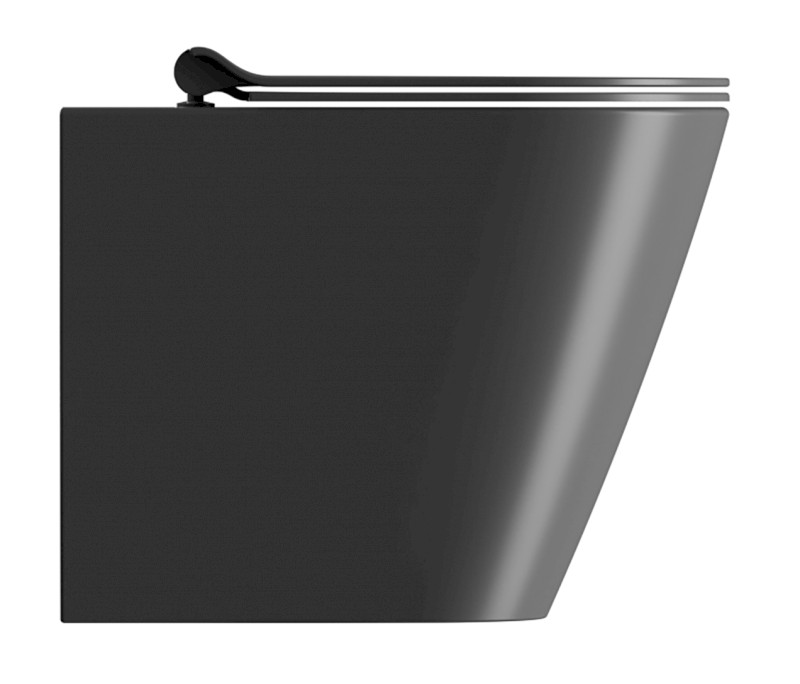 KUBE X WC mísa stojící, Geniusflush, 36x55cm, spodní/zadní odpad, černá dual-mat 949126