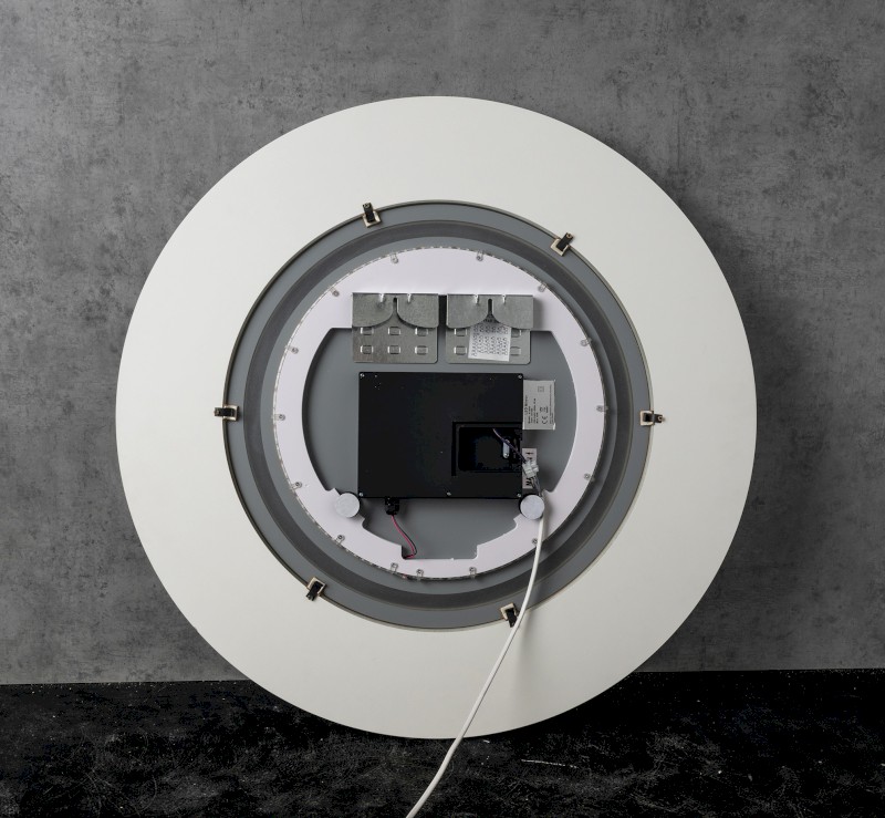 LUMIRO STRIP kulaté zrcadlo s LED osvětlením v rámu ø 90cm, carina LR950-4141S