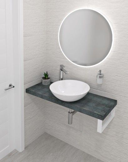 AVICE deska pod umyvadlo 210x36cm, tl.5cm, aquamarine AV2166