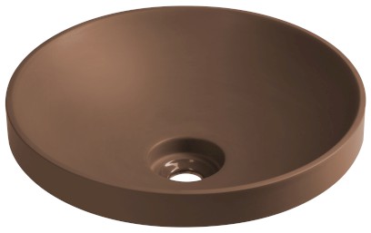 VERTO umyvadlo zápustné, litý mramor, průměr 40,5cm, hnědá mat 15121.71