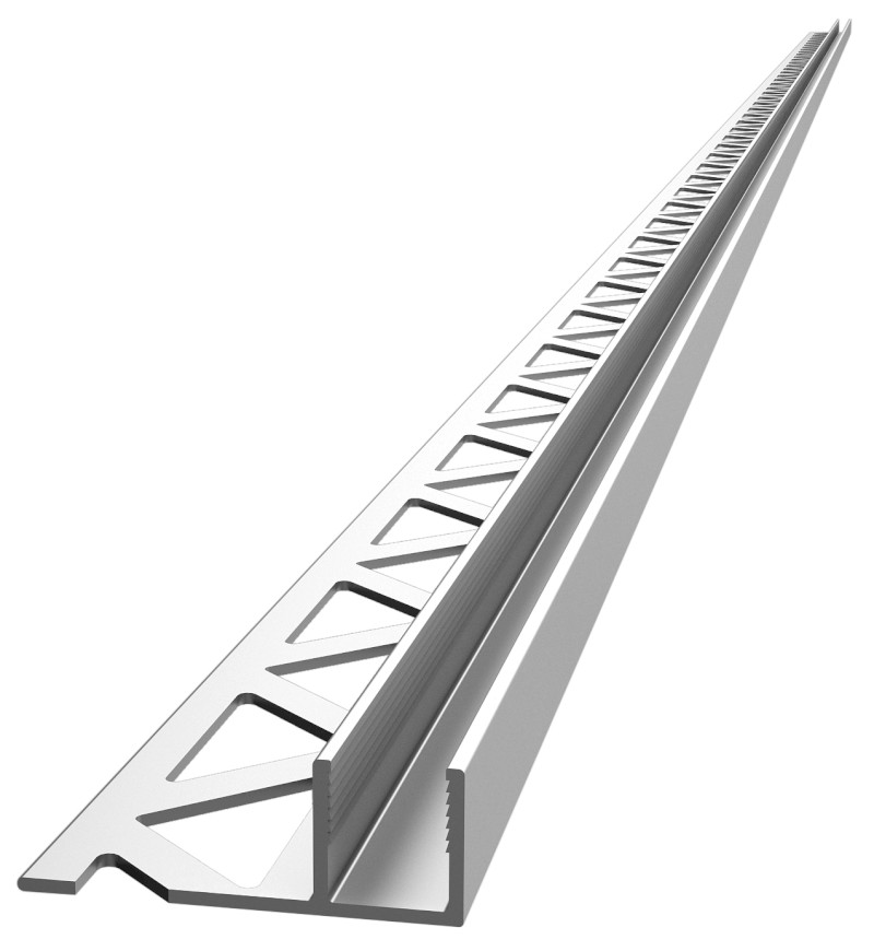 ARCHITEX sada pro uchycení skla, podlaha-stěna-strop se spádovou lištou, 1615x2600mm, levá, leštěný hliník AX2616L