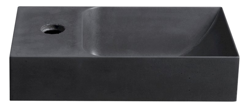 PICCOLINO betonové umývátko 30,8x17cm, baterie vlevo, antracit mat PK30016