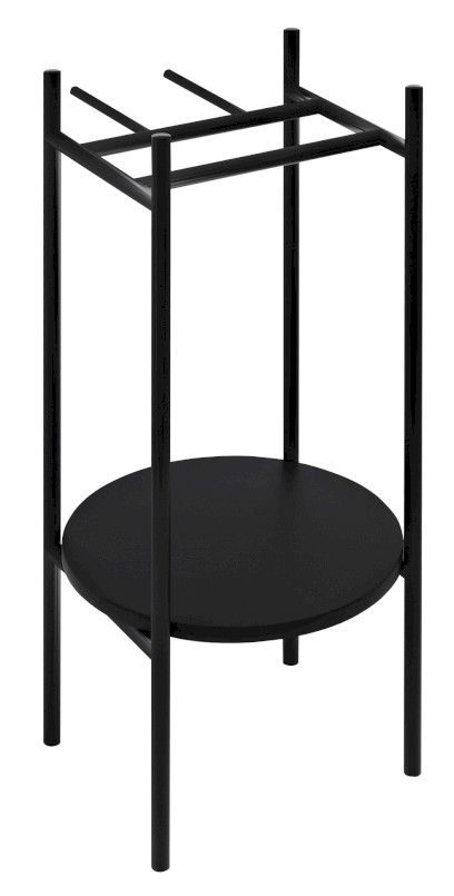 PUNO podstavec pod kulatá umyvadla 375x830x448xmm, černá SKA380-2