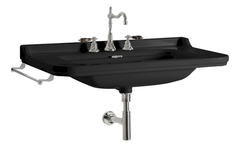 WALDORF keramické umyvadlo 80x55cm, černá mat 4141K7