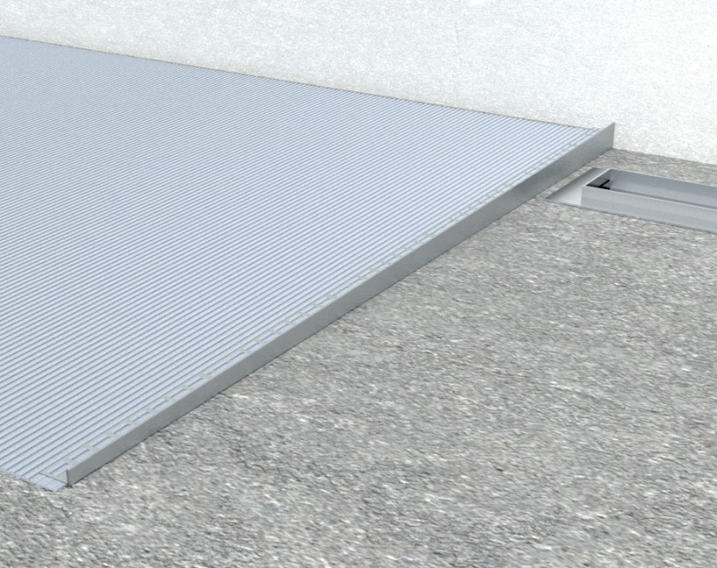 Spádová lišta, levá, výška 12mm, délka 1000mm, nerez mat SPD12-L