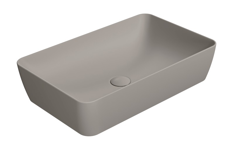 NUBES keramické umyvadlo na desku 60x38cm, tortora mat 903605