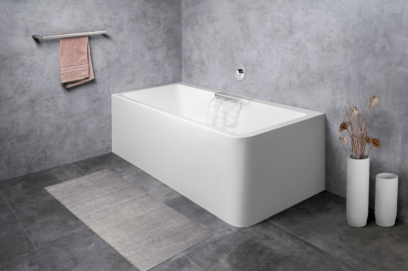 CASCATA L MONOLITH obdélníková vana 180x80x60cm, kaskáda nerez 73836ML.100