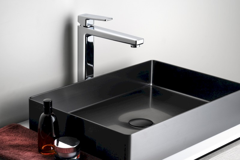 TURSI stojánková umyvadlová baterie vysoká, prodloužená hubice, chrom TI007