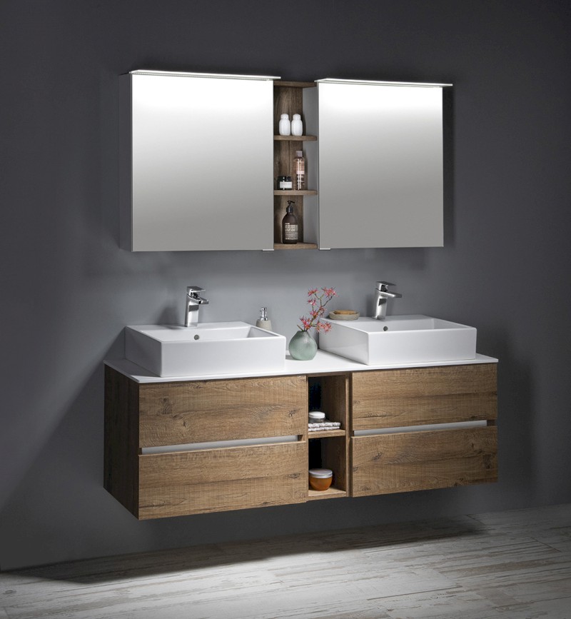 LINEX galerka s LED osvětlením, 60x70x15cm, levá/pravá, bílá LX060-0030