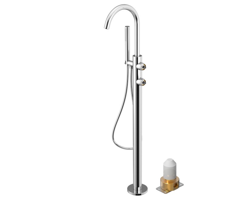 ULTRAMIX tělo vanové baterie s připojením do podlahy, chrom UT021-1