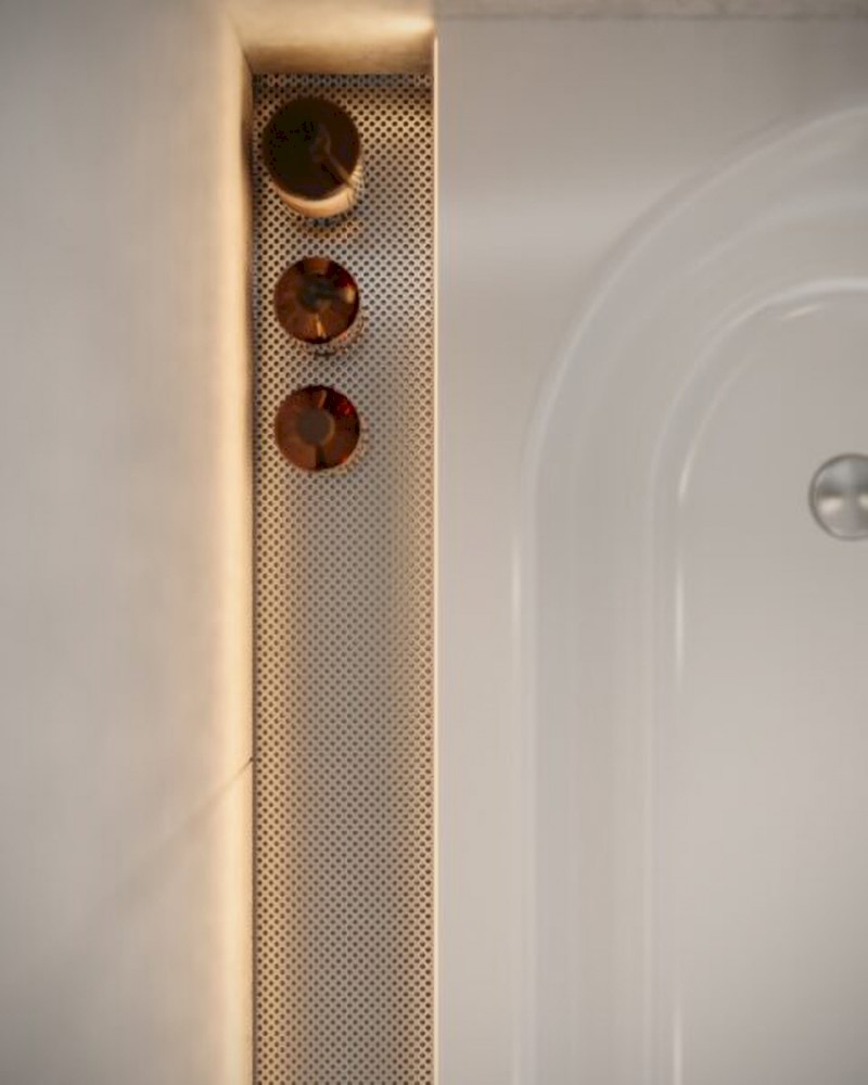 NIX nerezová vanová kapsa, 170cm, instalace do rohu 72462