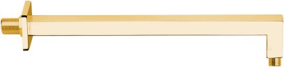 Sprchové ramínko hranaté, 400mm, zlato BR317