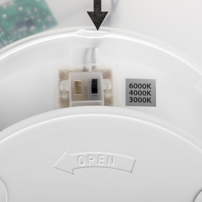 AZPO stropní LED svítidlo, ø 225mm, 11,8W, 3000/4000/6000K, IP54, bílá 31512