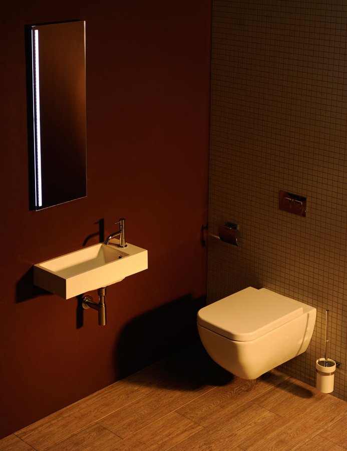 ARIANA umývátko, litý mramor, 50x25cm, baterie vpravo, bílá SM016