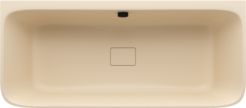 SKYLLA nástěnná stojící vana litý mramor 170x75x60cm, béžová mat 72430.81