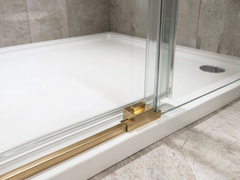 LUXOR GOLD MATT sprchové dveře 1000mm, čiré sklo GU1210G