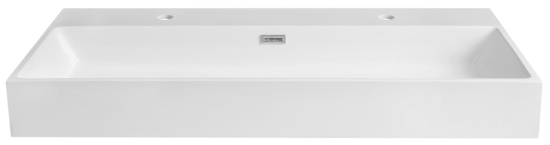 AQUATIC dvojumyvadlo, litý mramor, 100x46cm, bílá AT100-2