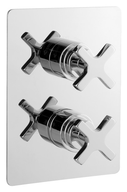 TRAX podomítková sprchová termostatická baterie, 3 výstupy, chrom TMAQ053