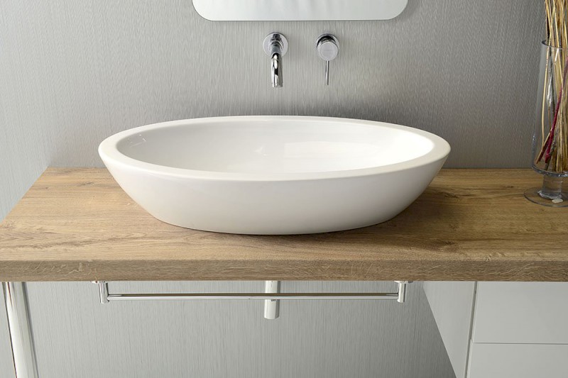 SISTEMA keramické umyvadlo 75x42cm, bílá 10AR65075