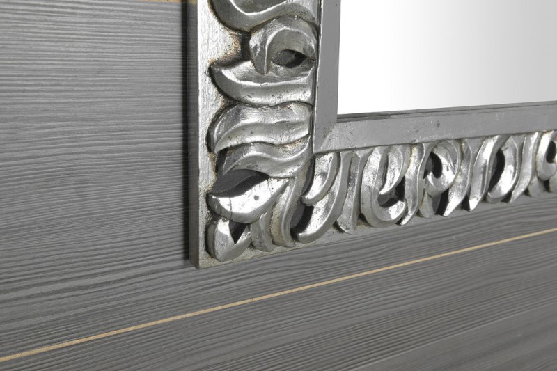 ZEEGRAS zrcadlo ve vyřezávaném rámu 70x100cm, stříbrná IN432