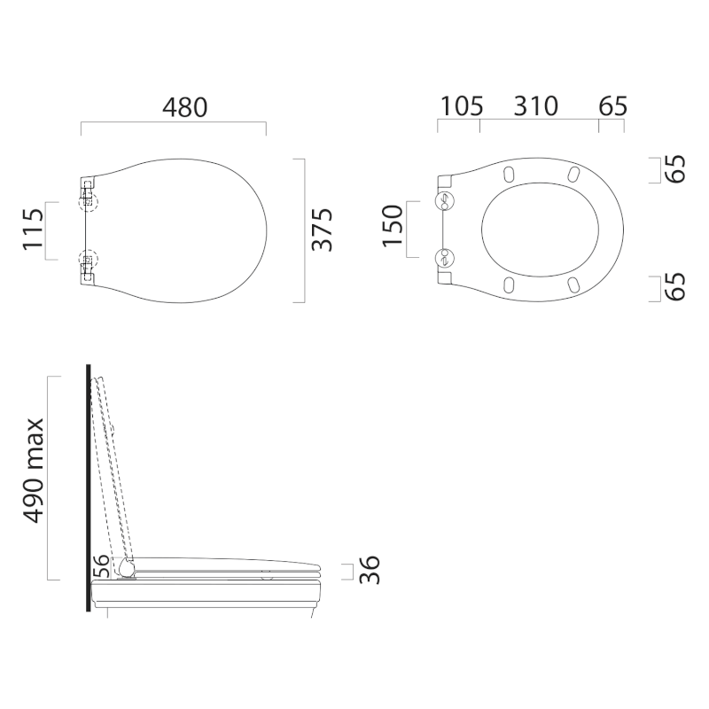 CLASSIC WC sedátko, Soft Close, Quick Release, bílá/zlato MSO87CN11