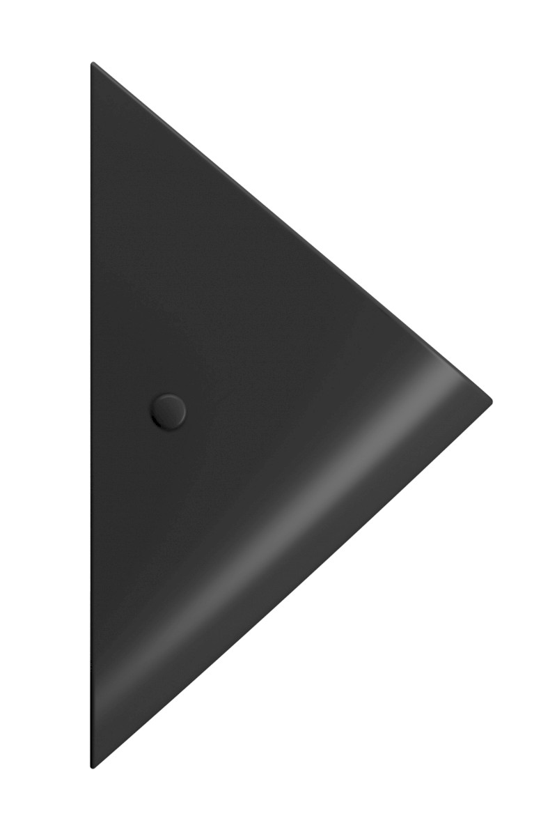 COMMUNITY urinál se zakrytým přívodem vody, Rimless, 31x54,5cm, černá mat 769526