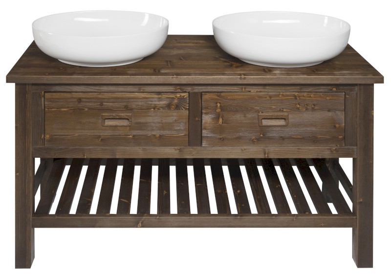 BRAND umyvadlová skříňka 130x73x50cm, mořený smrk BA131S