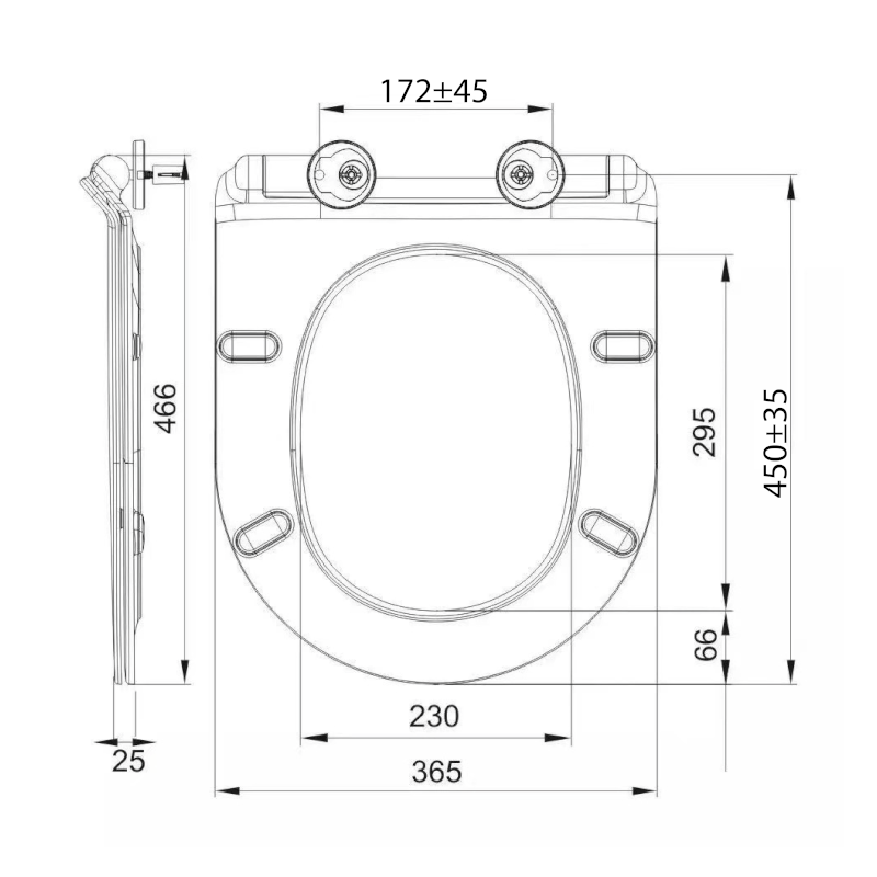 WC sedátko, SLIM, Soft Close, Easy Take, bílá PCS081