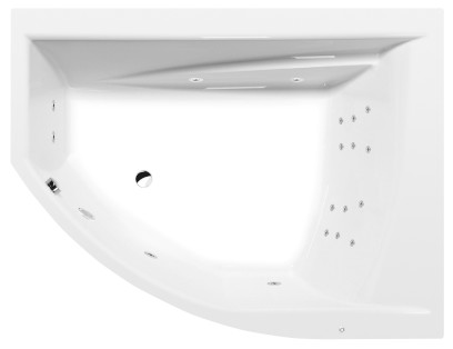 TANDEM R hydromasážní vana, 170x130x50cm, Attraction Hydro, chrom 97611.3010