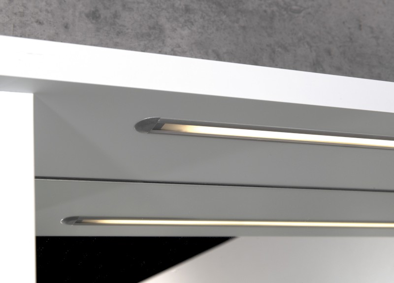 KORIN STRIP zrcadlo s LED osvětlením a policemi 70x70x12cm KO360S