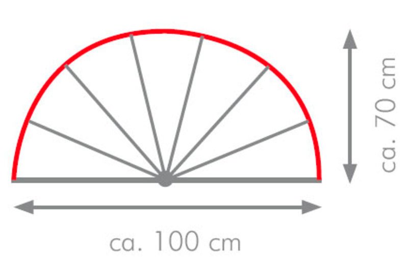 OMBRELLA skládací sprchová kabina, 100x70cm, průhledná 58200