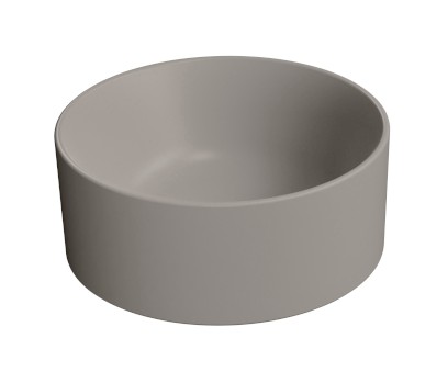 KUBE X keramické umývátko na desku, průměr 32cm, tortora mat 943505