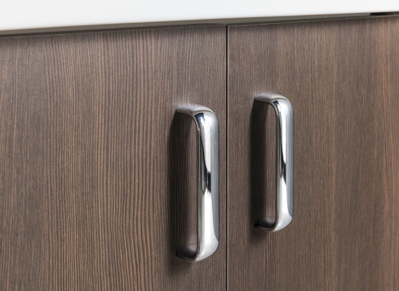 THEIA umyvadlová skříňka 66,3x70x35cm, 2x dvířka, dub stříbrný TH072-1111