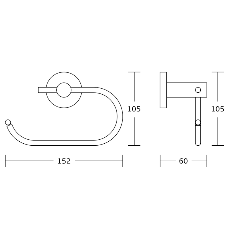 SAMBA držák toaletního papíru, černá SB217