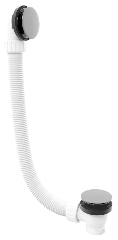 Vanová souprava, click-clack, délka 1200mm, zátka 72mm, chrom 71858