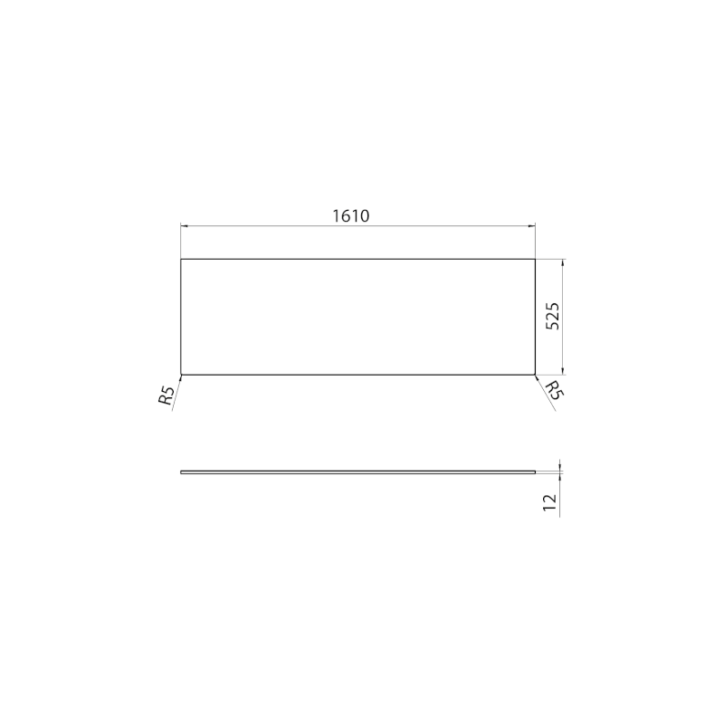 LOREA deska Rockstone 161x1,2x52,5cm, black attica LE160-0598