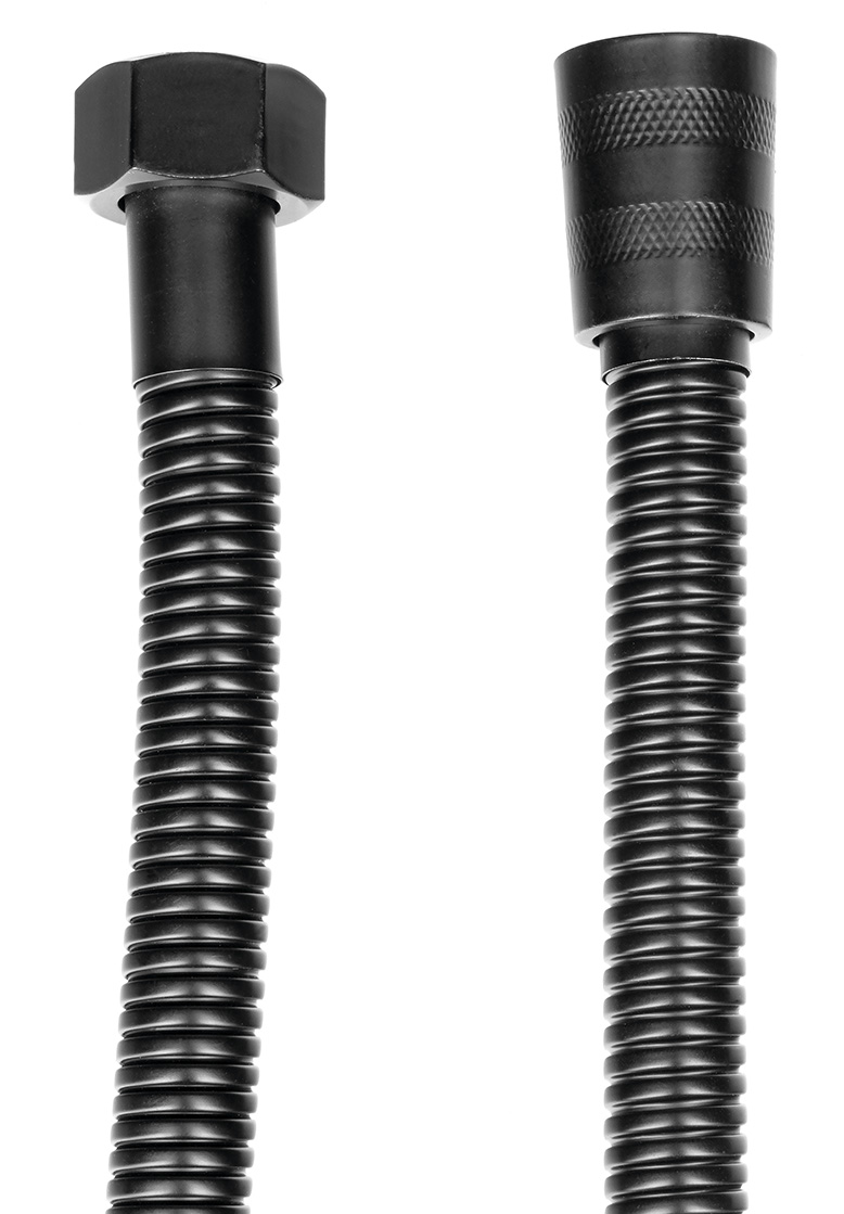 POWERFLEX kovová sprchová hadice, 120cm, černá mat FLEX120B