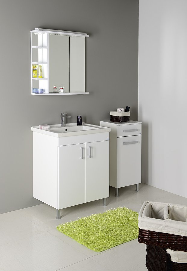 VEGA skříňka spodní s košem 40x78x31cm, bílá VG078