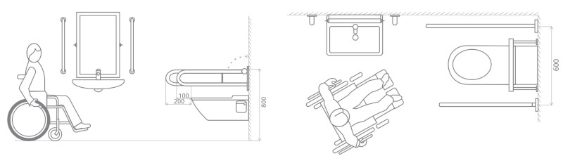 HANDICAP madlo rovné 200mm, nerez lesk XH505